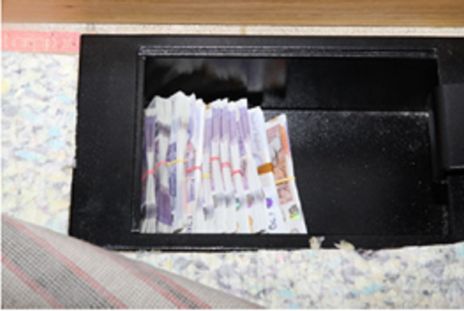 Floor safe found at Stacy Howells' address