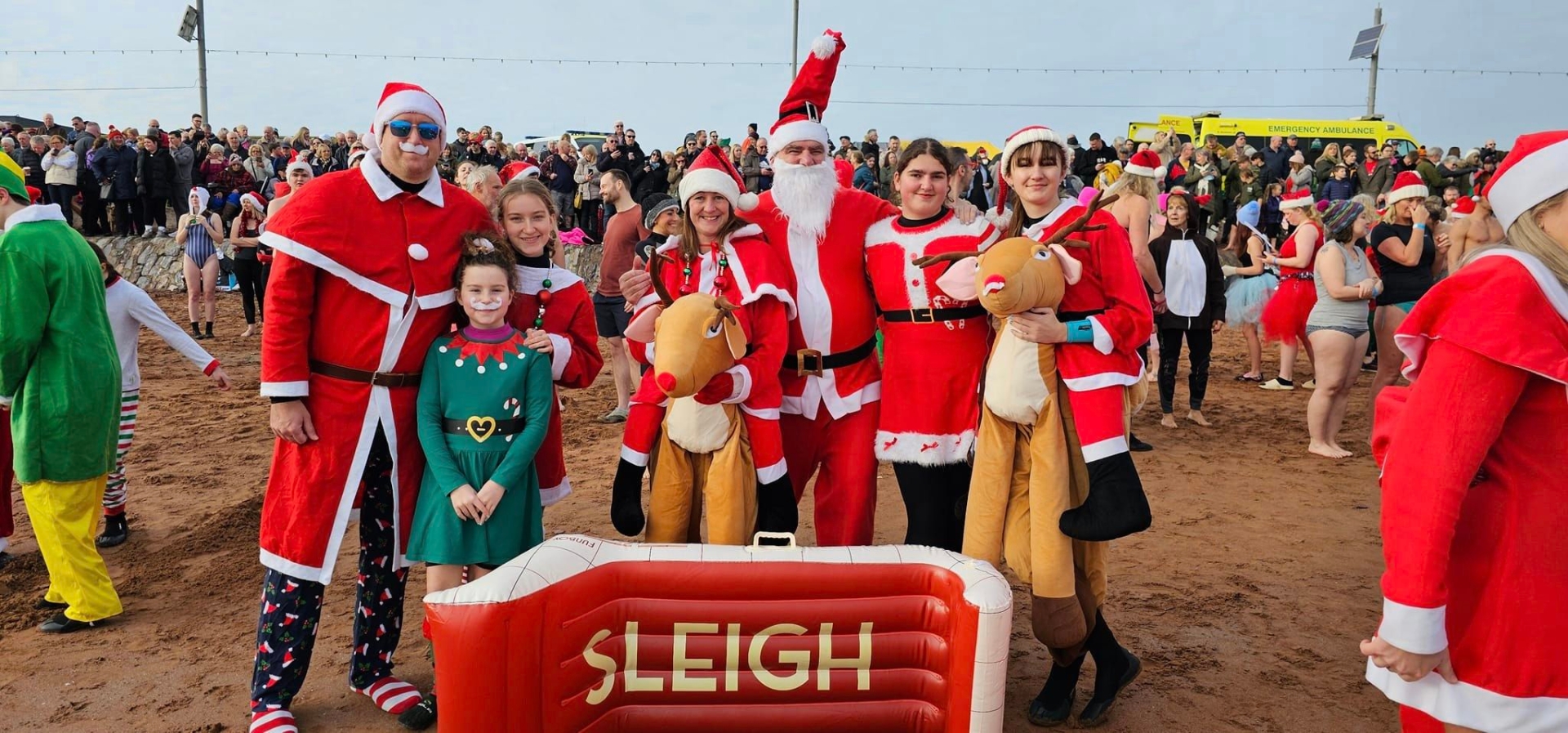 Father Christmas and his helpers
