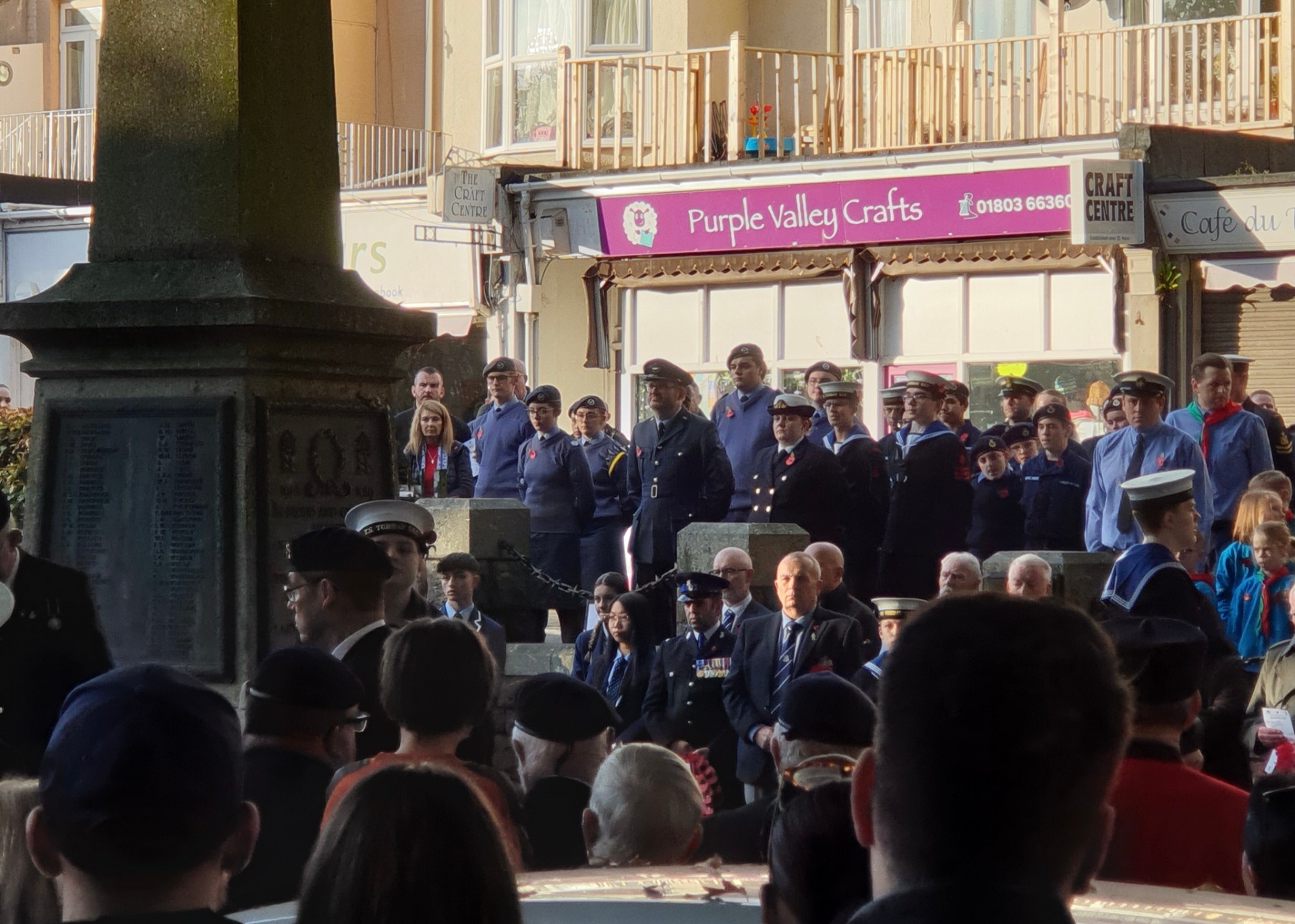 Paignton Remembrance Service Pic Paignton police who took part