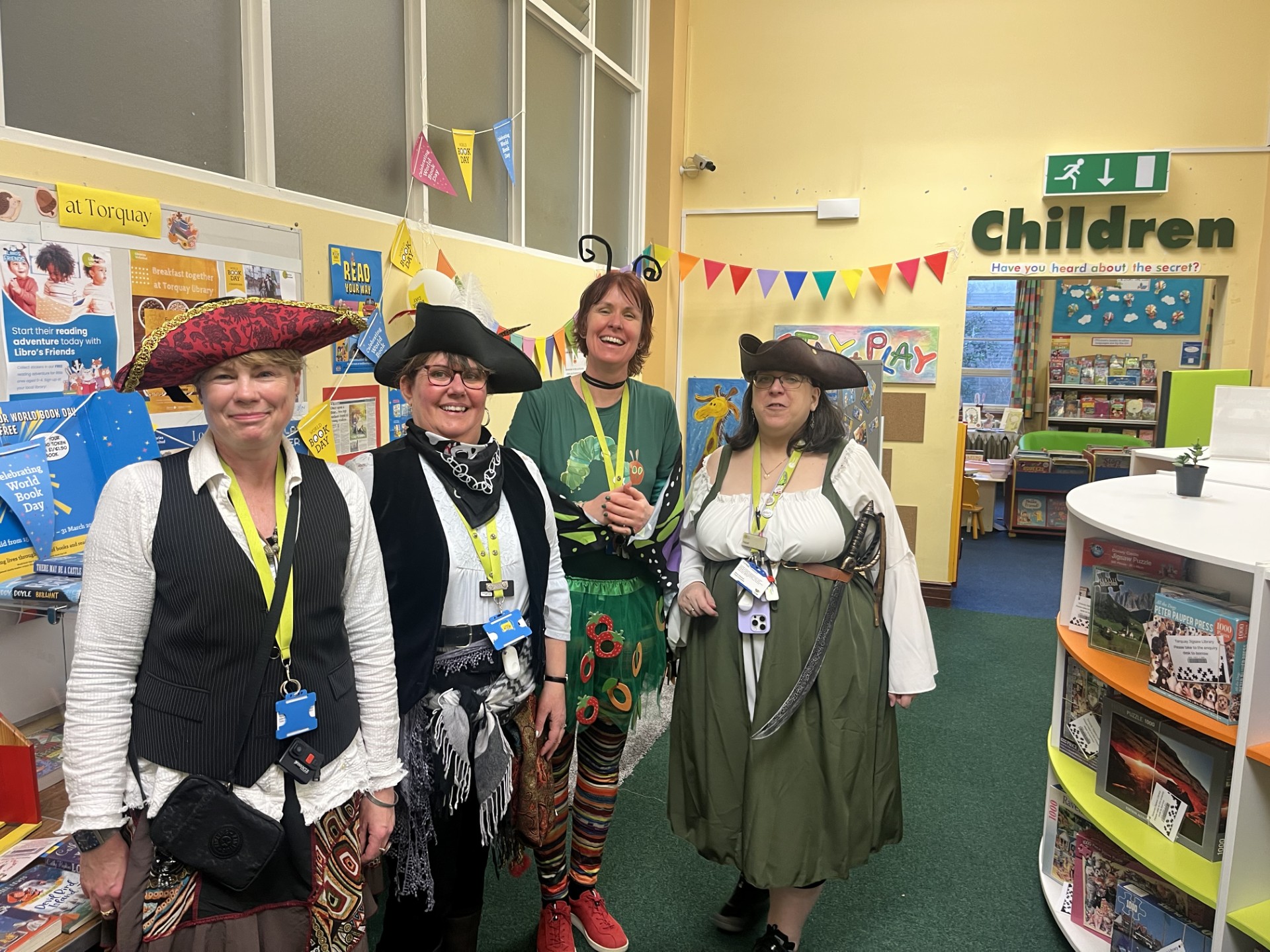 Torquay library staff dress up for World Book Day
