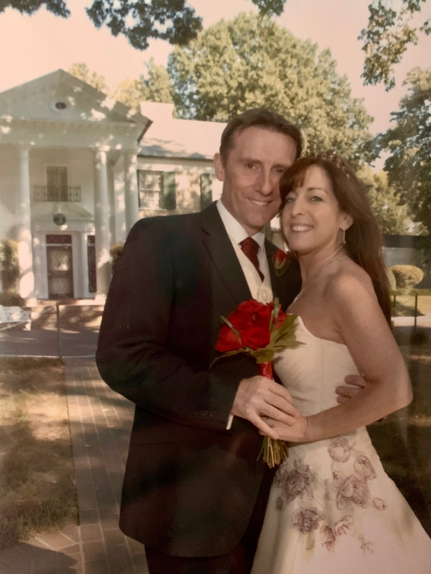 Andy Uglow and wife Kathy on their wedding day