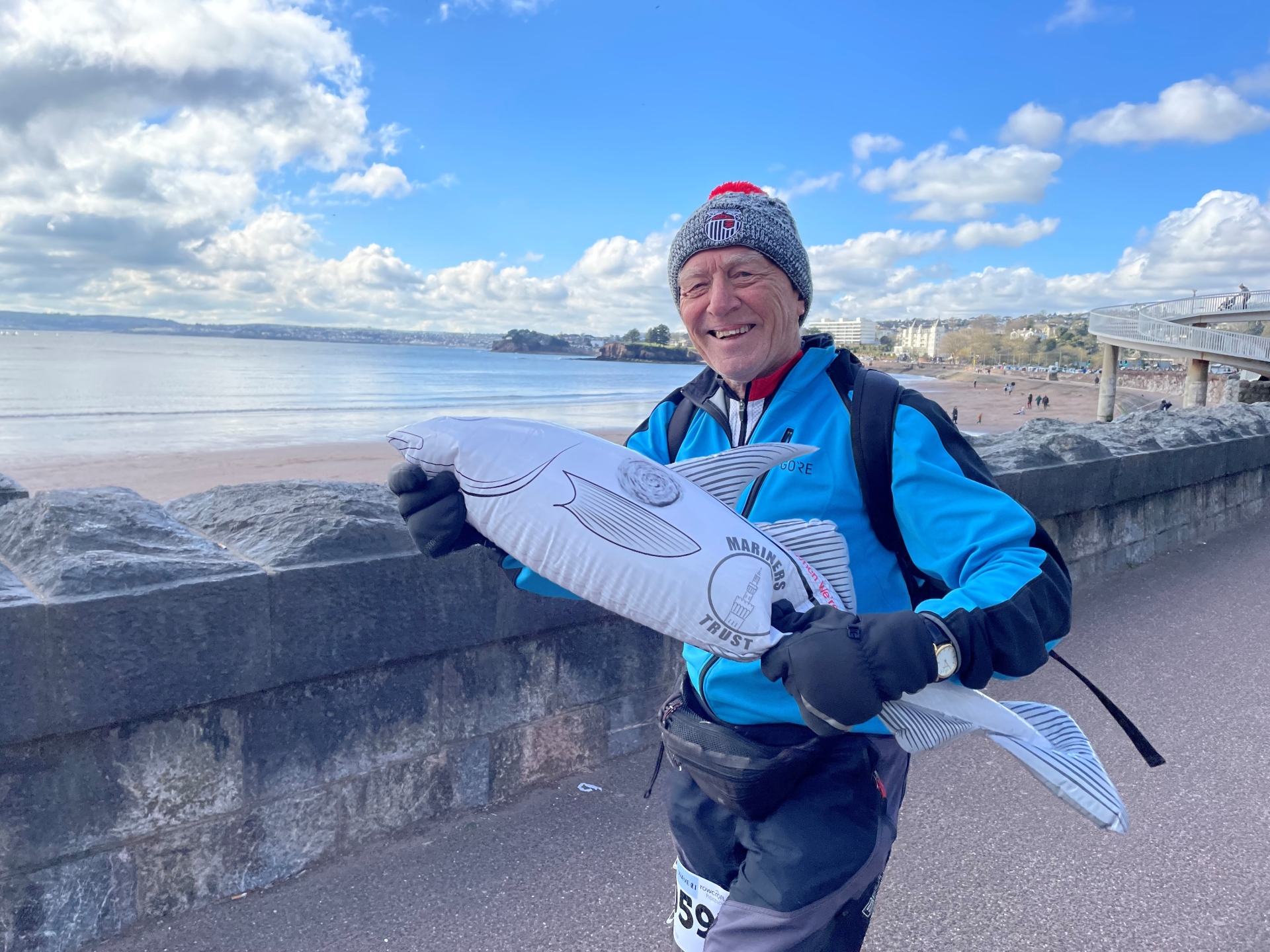 Big Tackle Ian Nuttal with Harry the Haddock. 