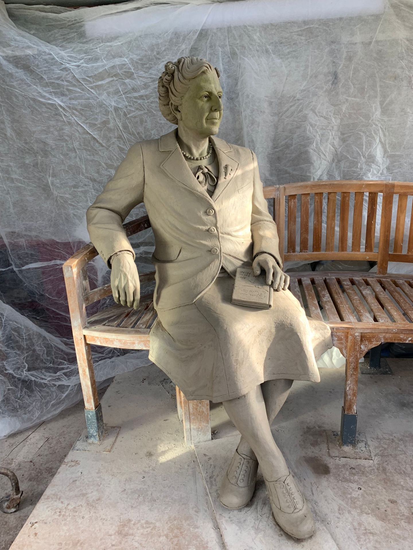 Agatha Christe sculpture
