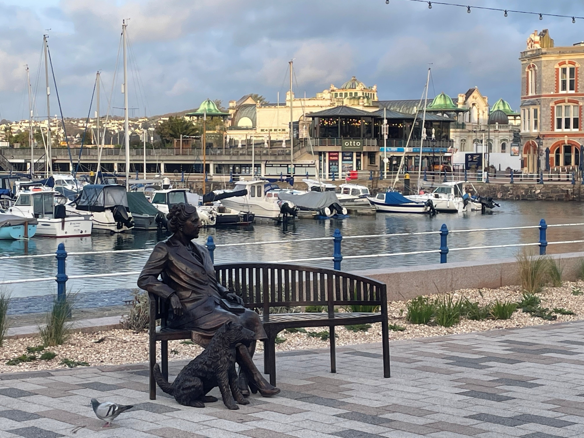 Dame Agatha Christie's new startue on Torquay harbourside