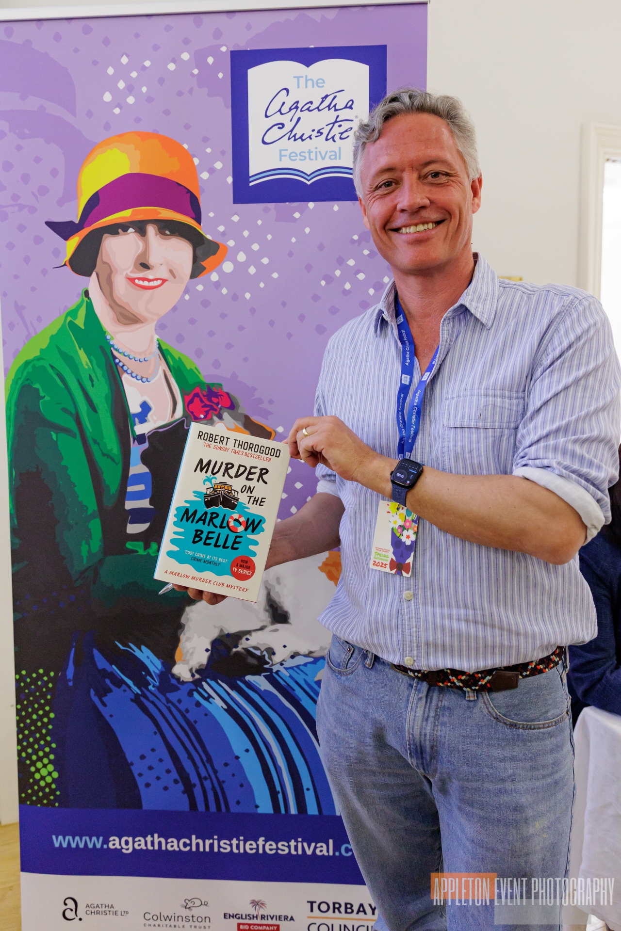 Best selling author Robert Thorogood at the Christie festival