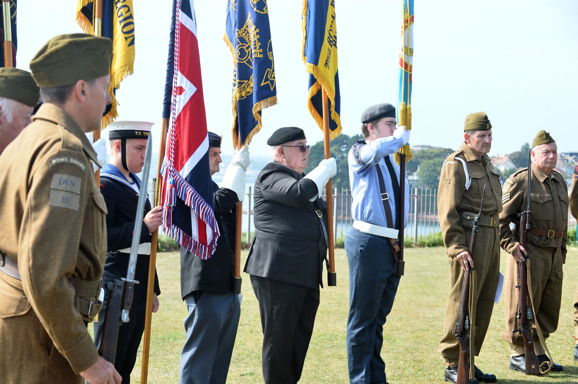 Corbyn Head Home Guard memorial Royal British Legion members, scouts and cadets remember 
