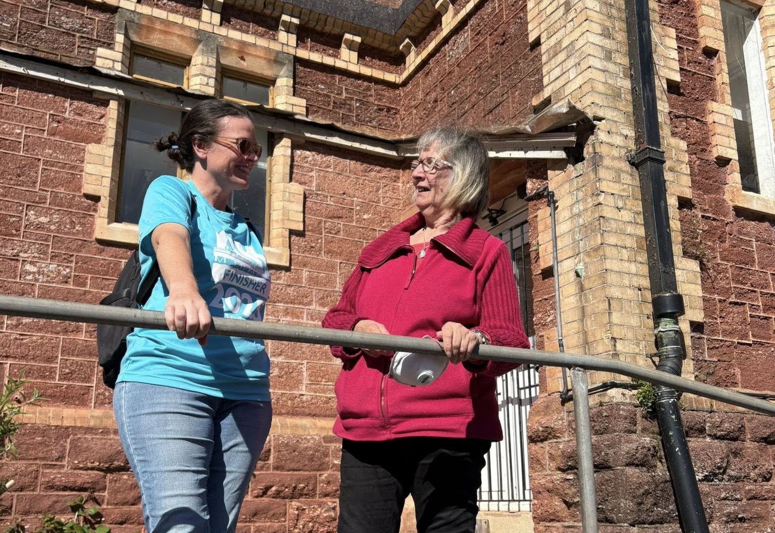 Cat Johns (left) and Lynn Alford-Burow of the Clifton and Maidenway Community Partnership at the old monastery at Paignton Image Mike Morrison Paignton Community Steam