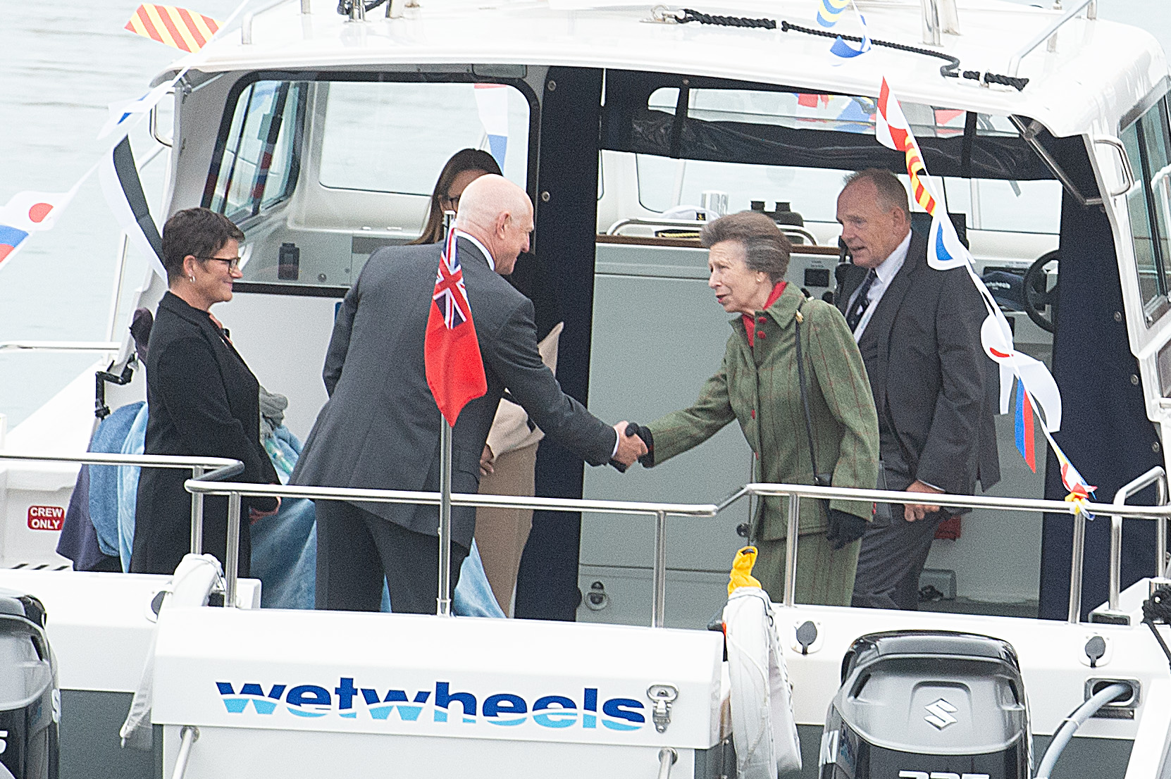 Princess Anne on board Torbay Wetwheels