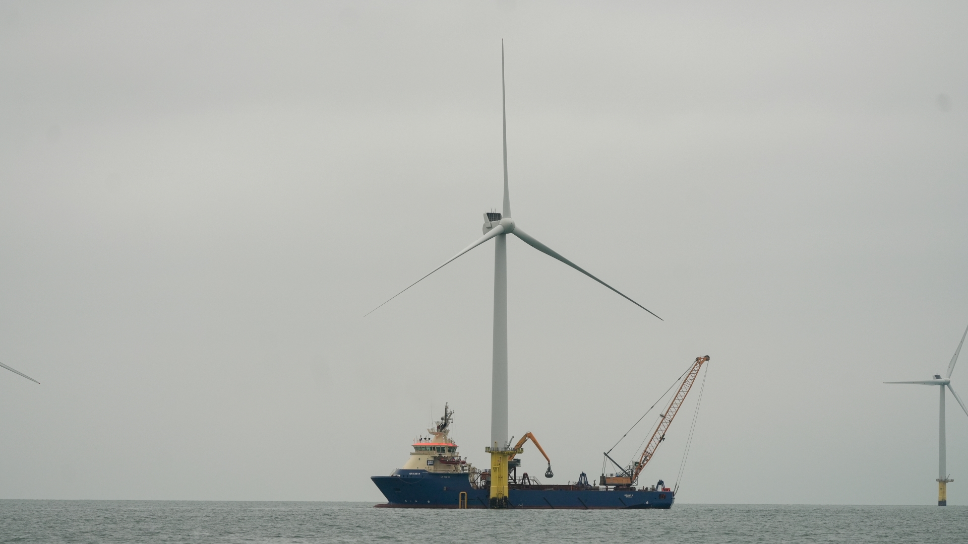 Cubes being brought in for the wind turbine work 