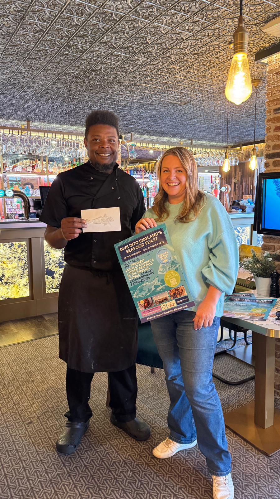 Kelly Widley and the Chef at Prince William