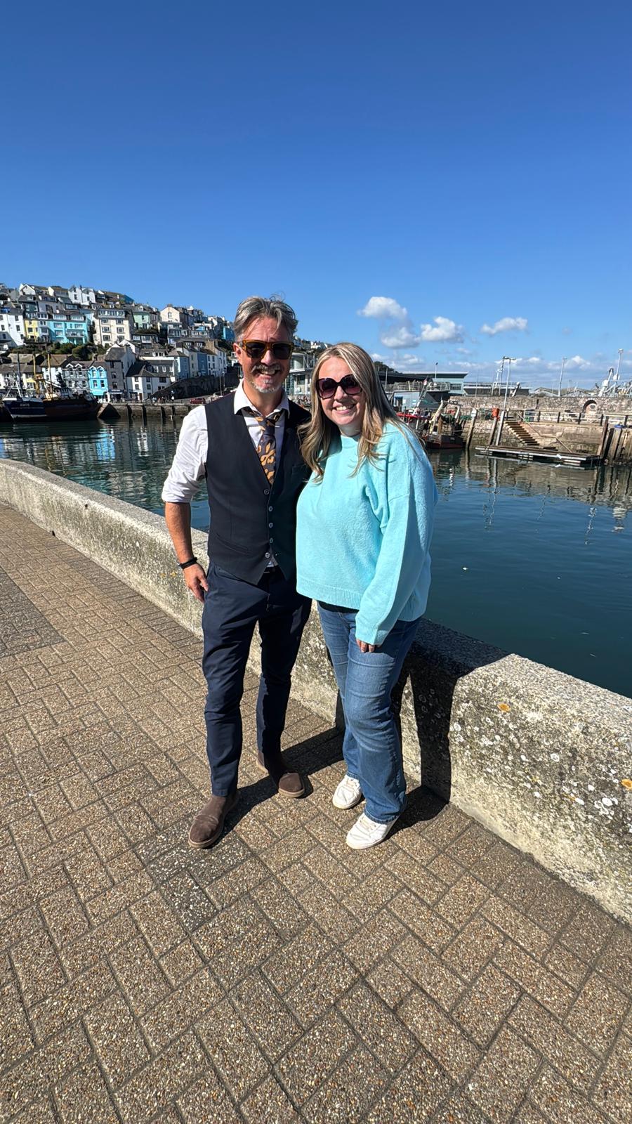 Seafood Feast organiser Kelly Widley and Laurance Traverso Founder of Coastal Distilling Co