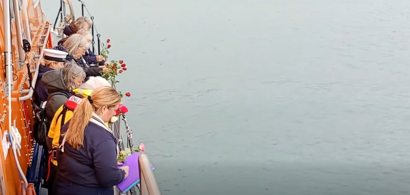 Remembrance Sunday service at sea