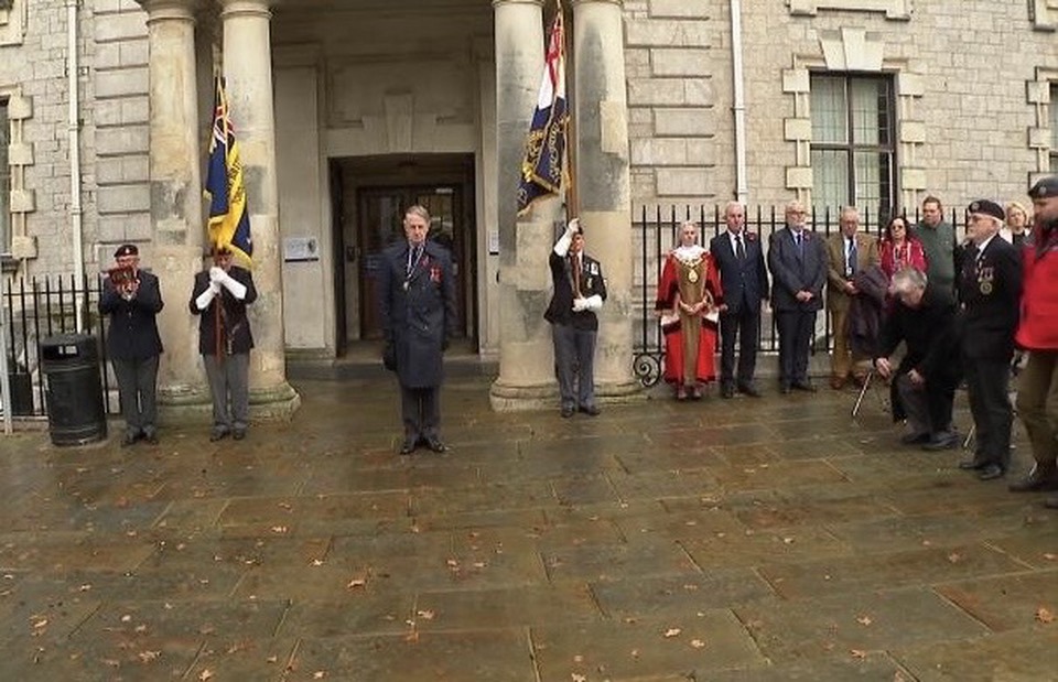 Two minutes silence at Torquay Town Hall