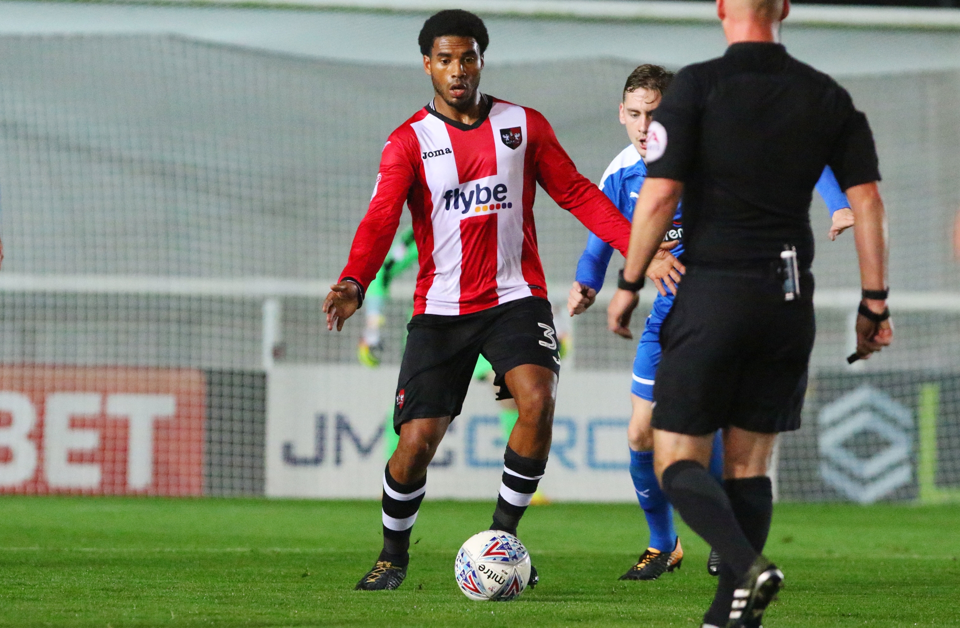 Reuben Reid playing for Exeter City Pic Tom Sandberg PPAUK
