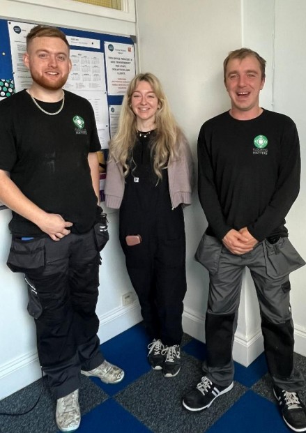 Flooring Matters team who carpeted the Advice Centre