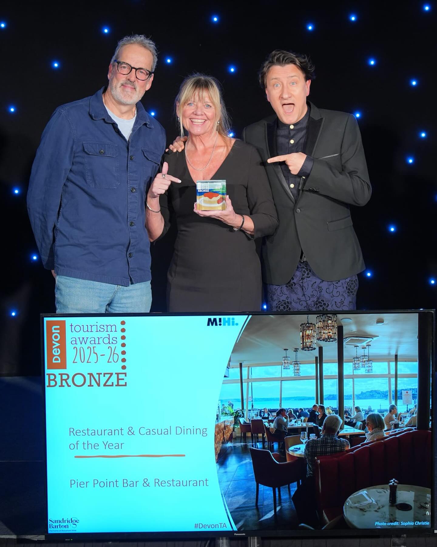Lorraine Arnold and Pier Point at the Devon Tourism Awards