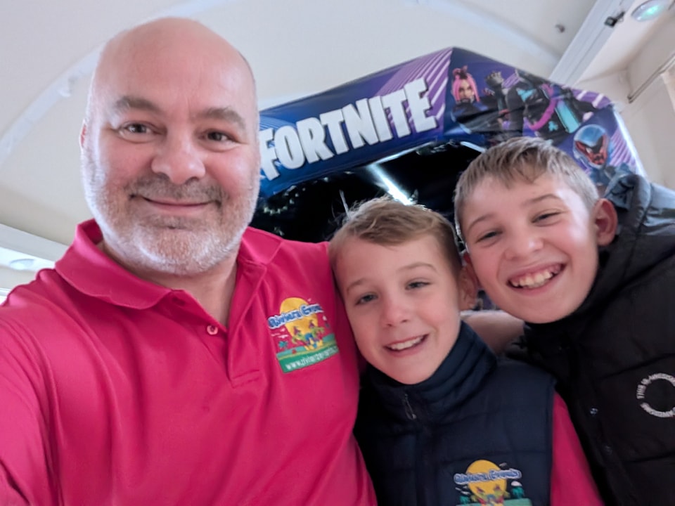 Anthony Roach with Oscar and Arlo