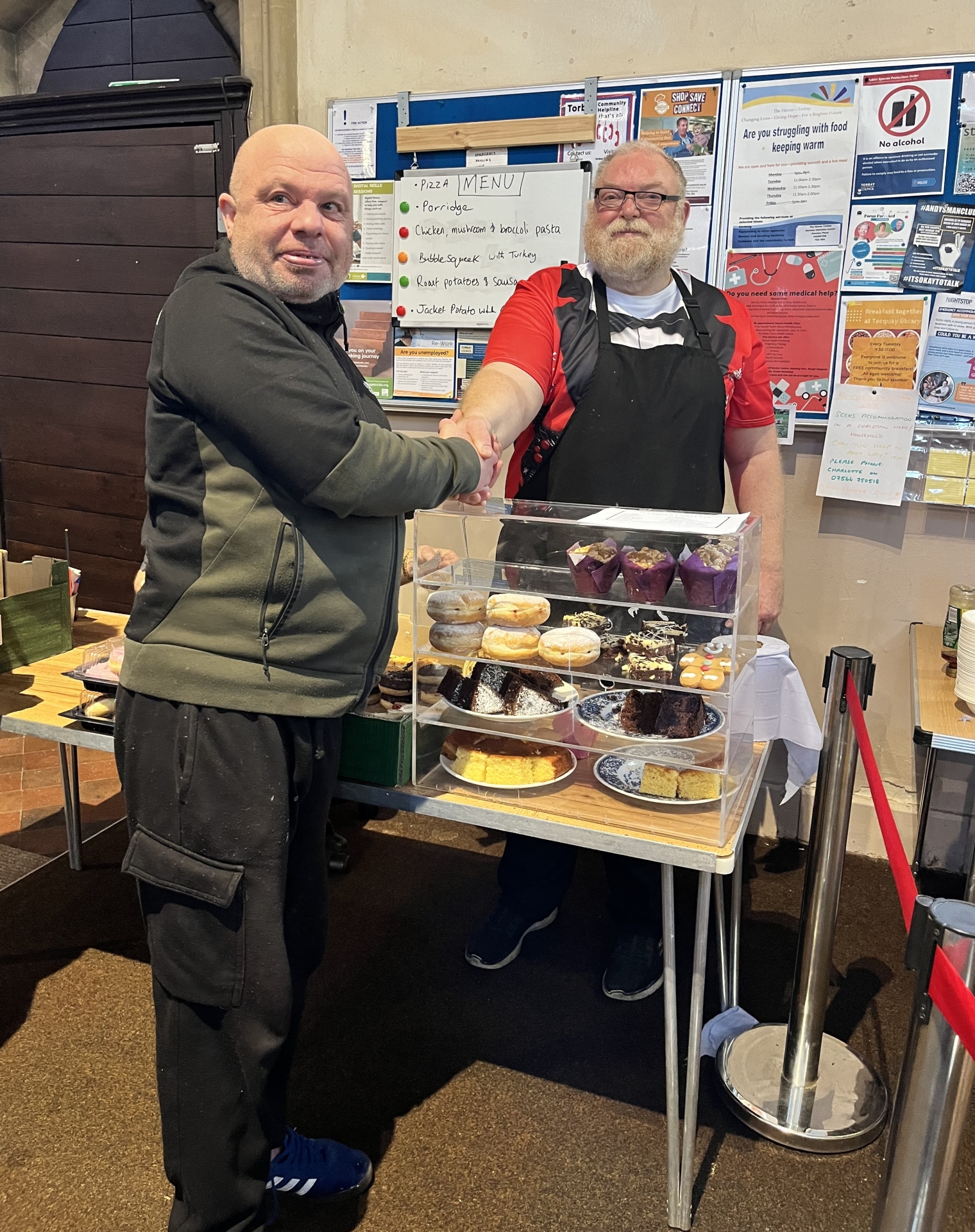 Living Room chef Chris is wished a Happy Birthday by one of the Living Room guests who celebrated his big day as well