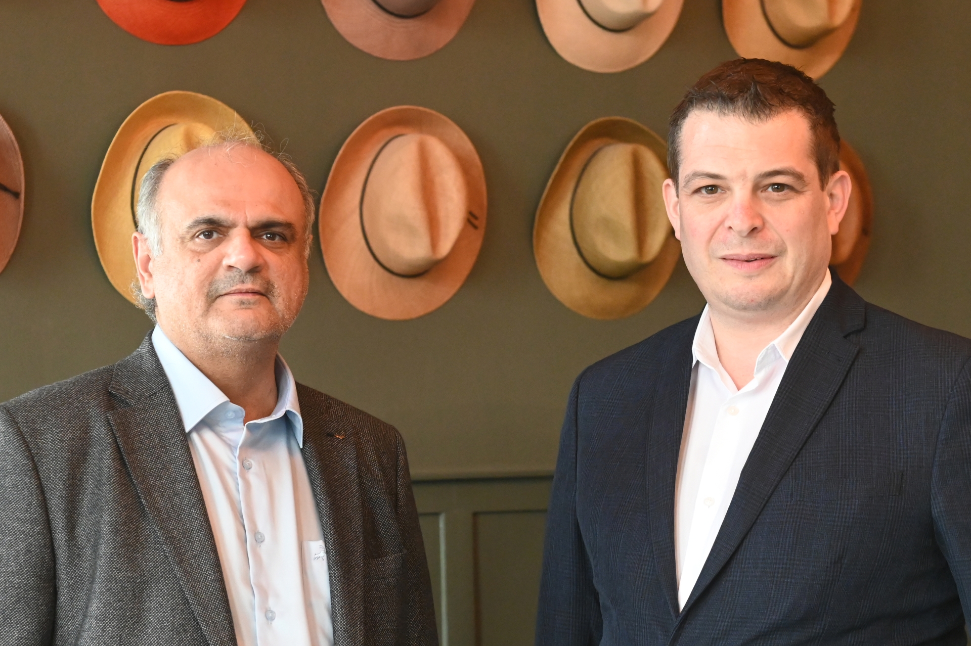 Khalil Viraney, new owner of the Lincombe Hall Hotel and general manager Peter Watkins Pic miraclePR.com