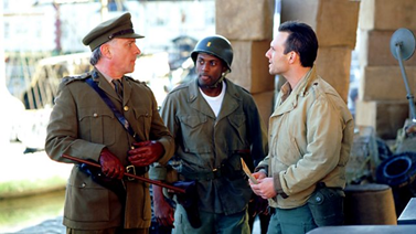 Rik Mayall with Christian Slater