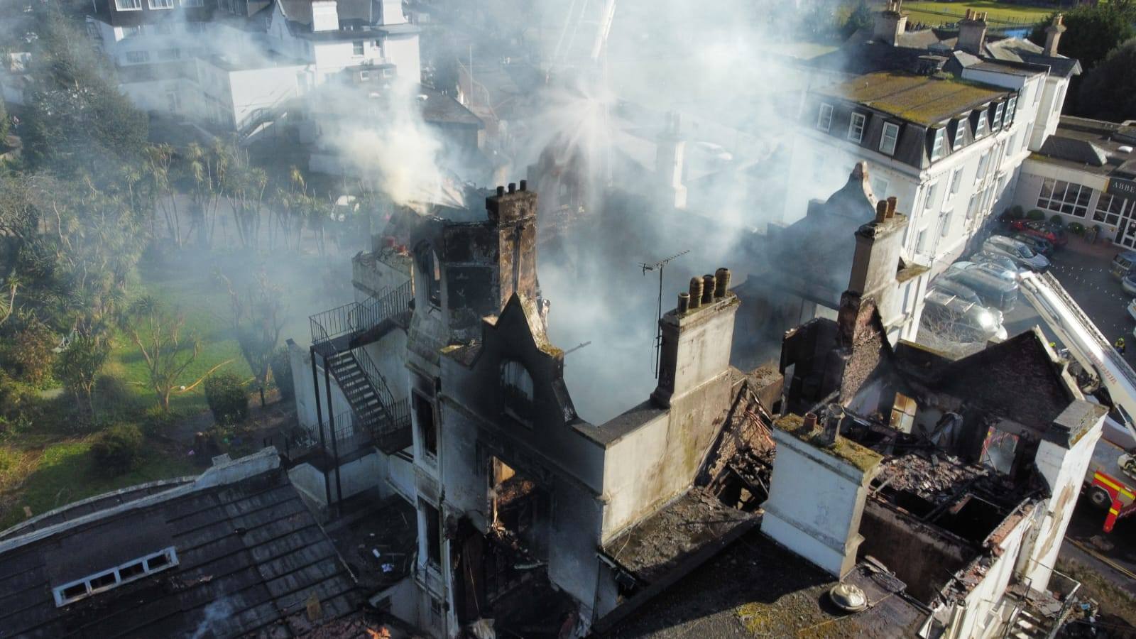 Sherwood Hotel devastated by the blaze