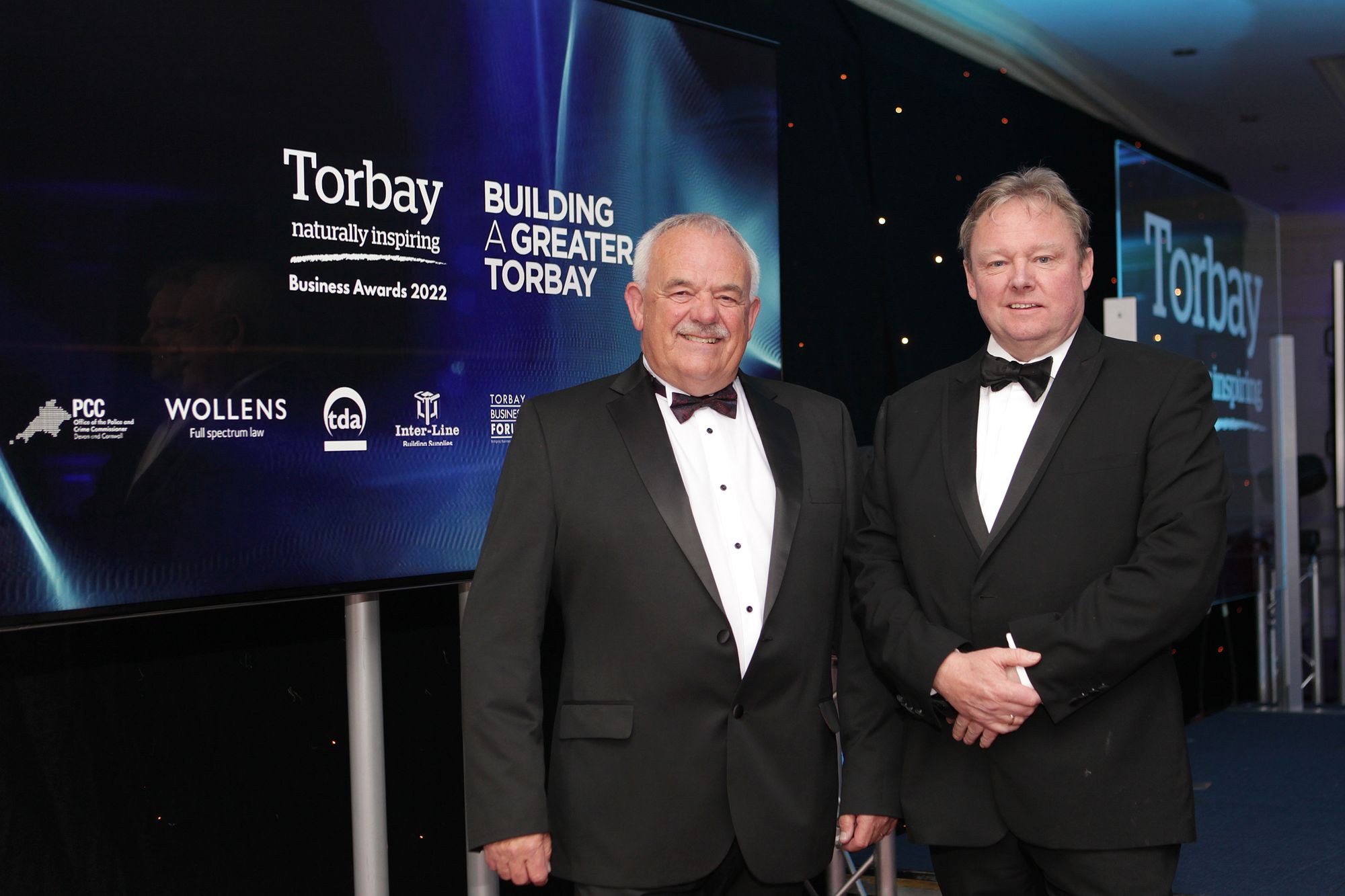 Torbay Weekly editor Jim Parker and BBC presenter David Fitzgerald