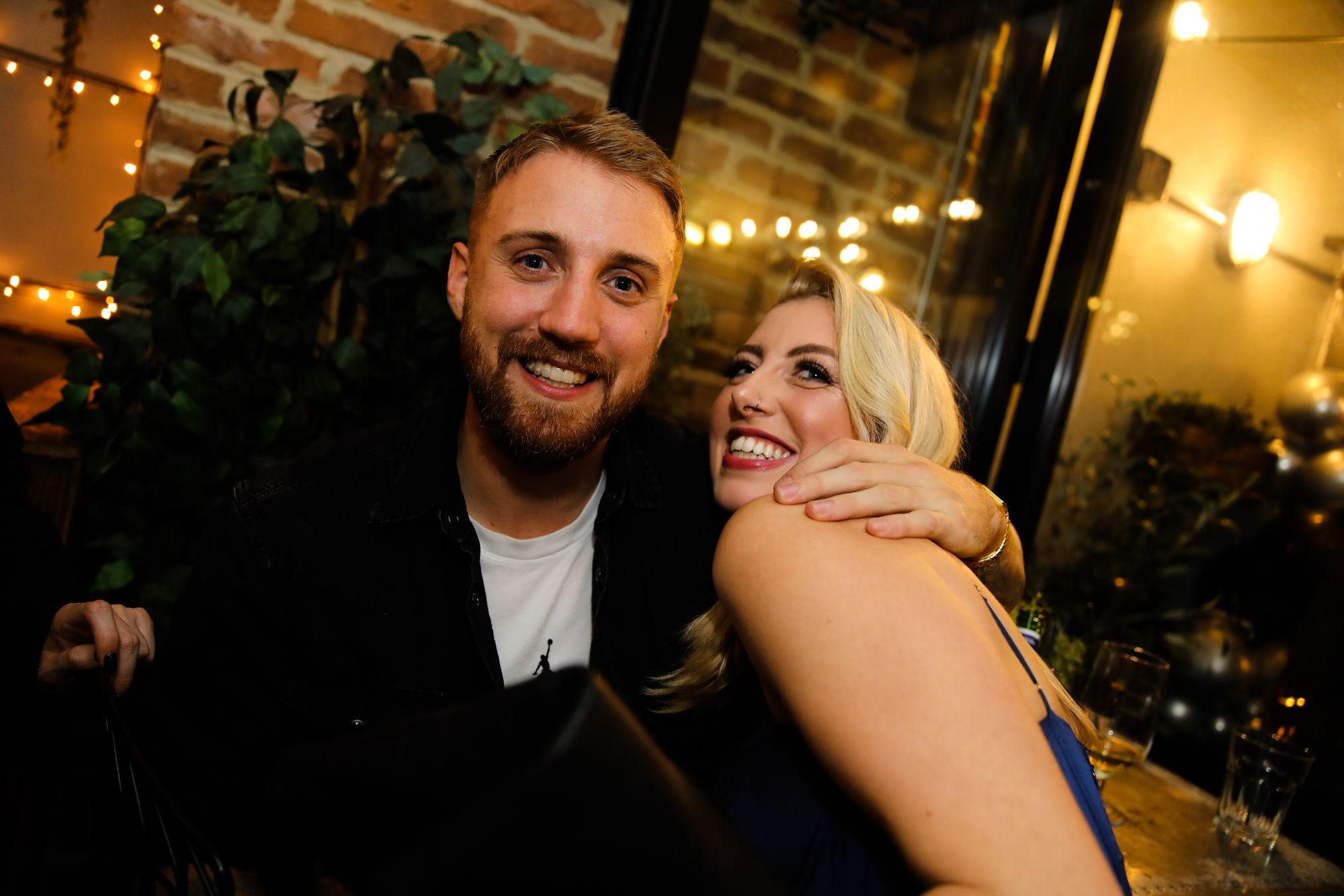 A young couple laughing 