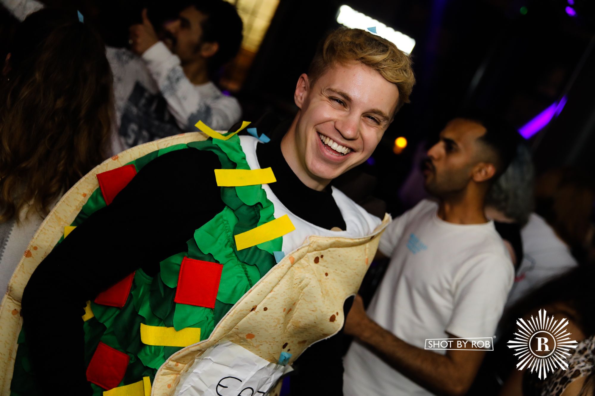 Revellers in Halloween costumes