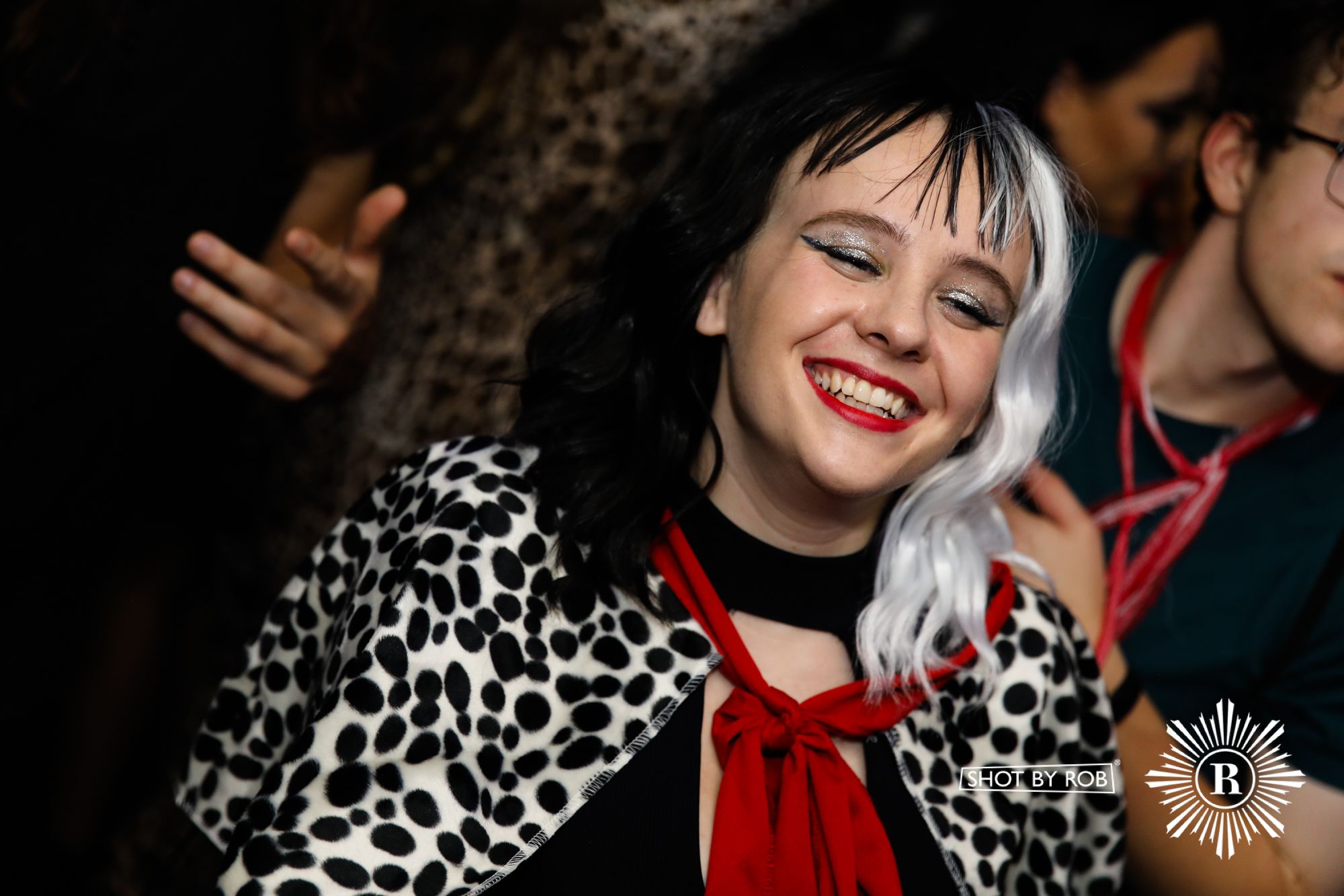 Revellers in Halloween costumes