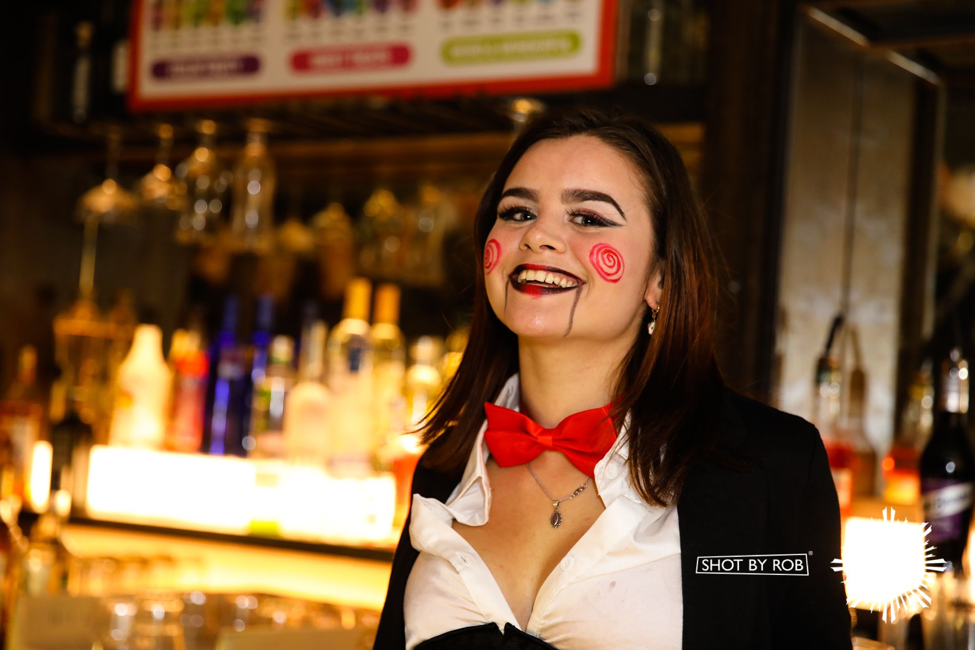 Revellers in Halloween costumes