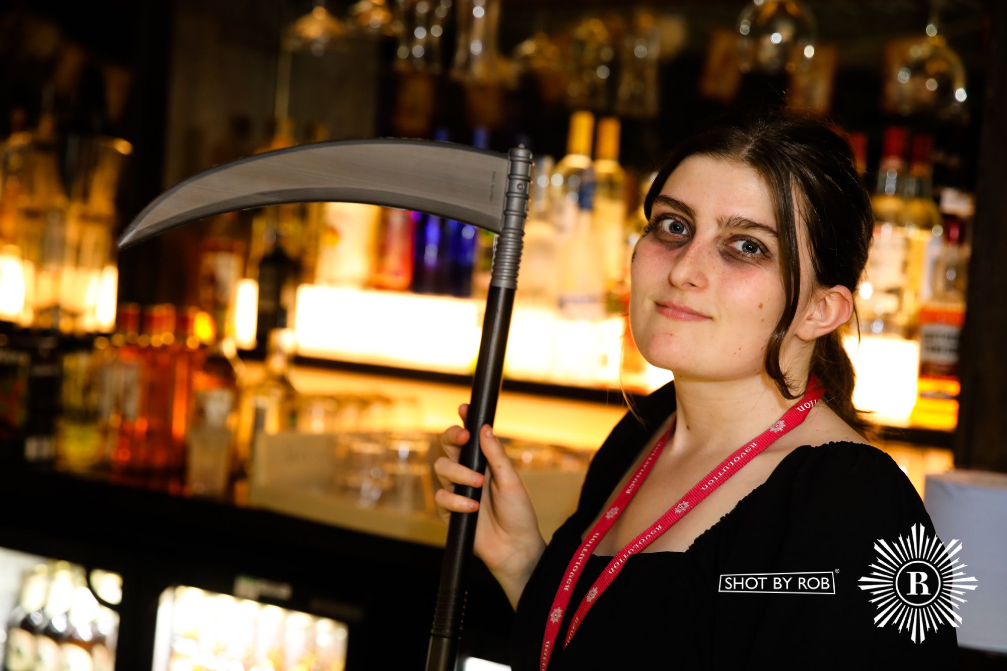 Revellers in Halloween costumes