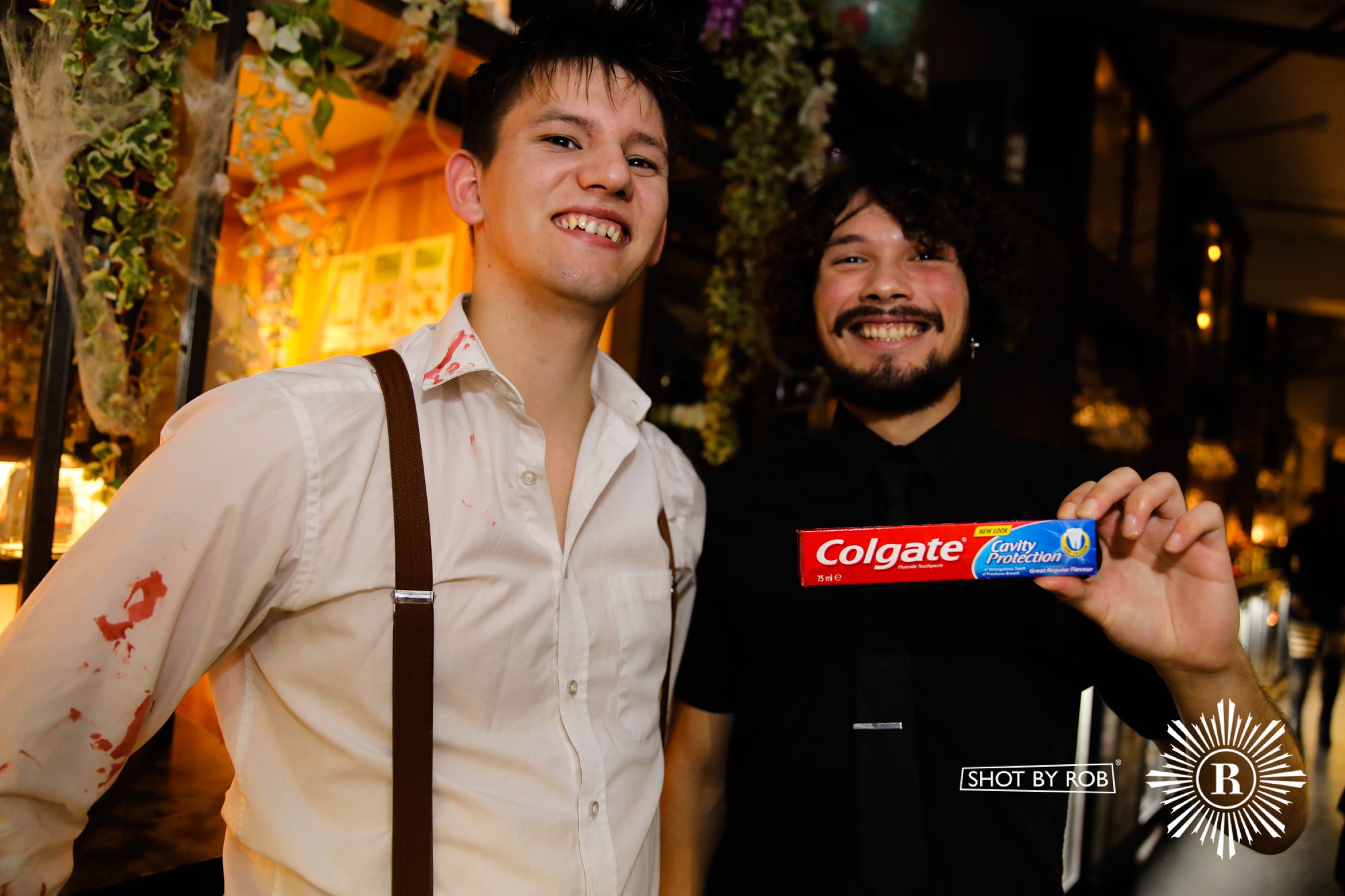 Revellers in Halloween costumes