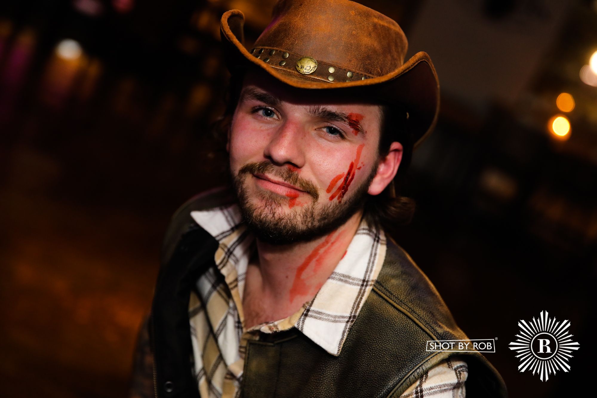 Revellers in Halloween costumes