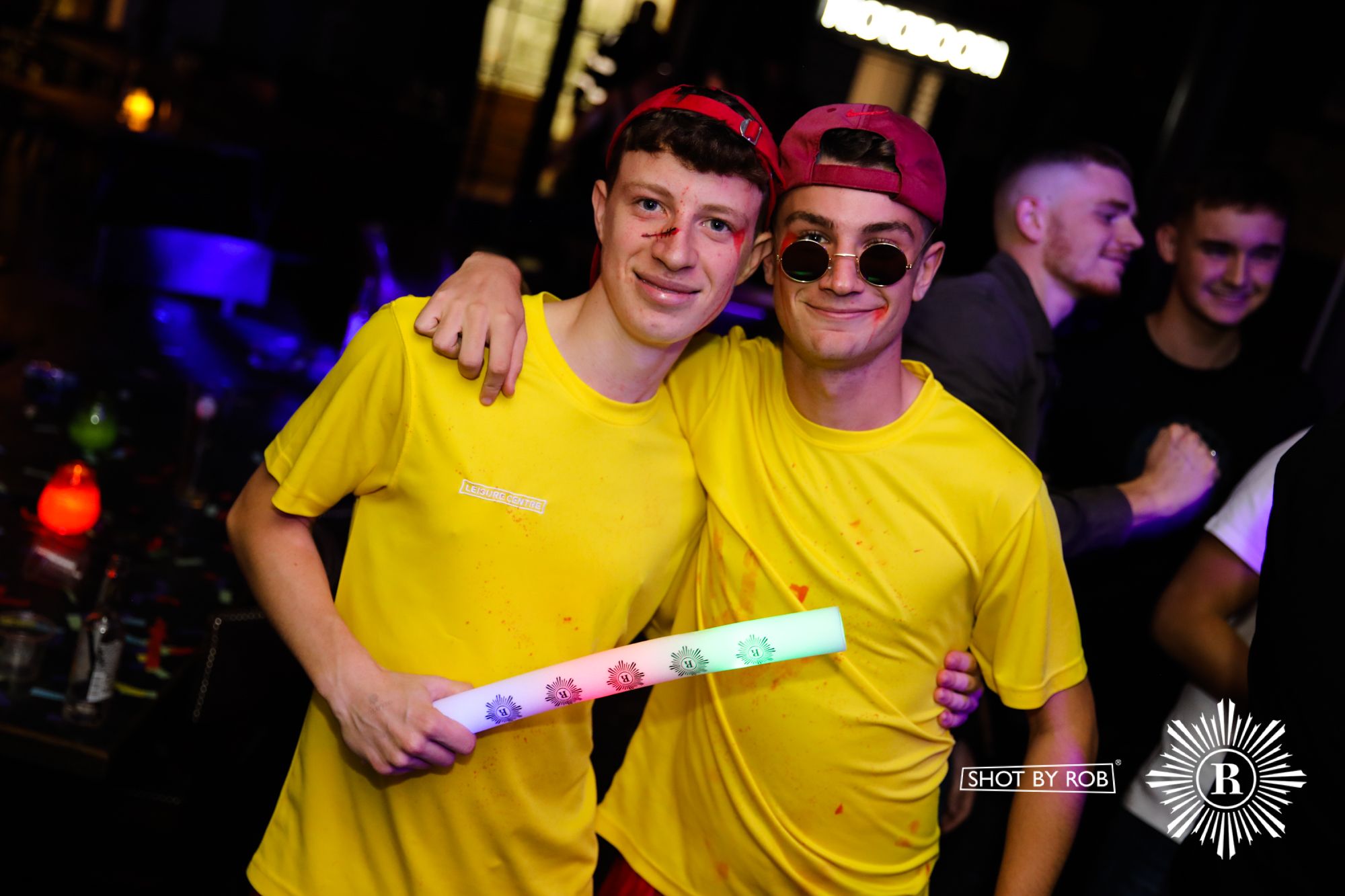 Revellers in Halloween costumes