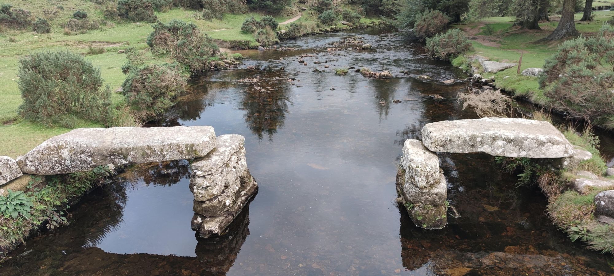 The remains of an old clapper bridge. Credit: David Phillips