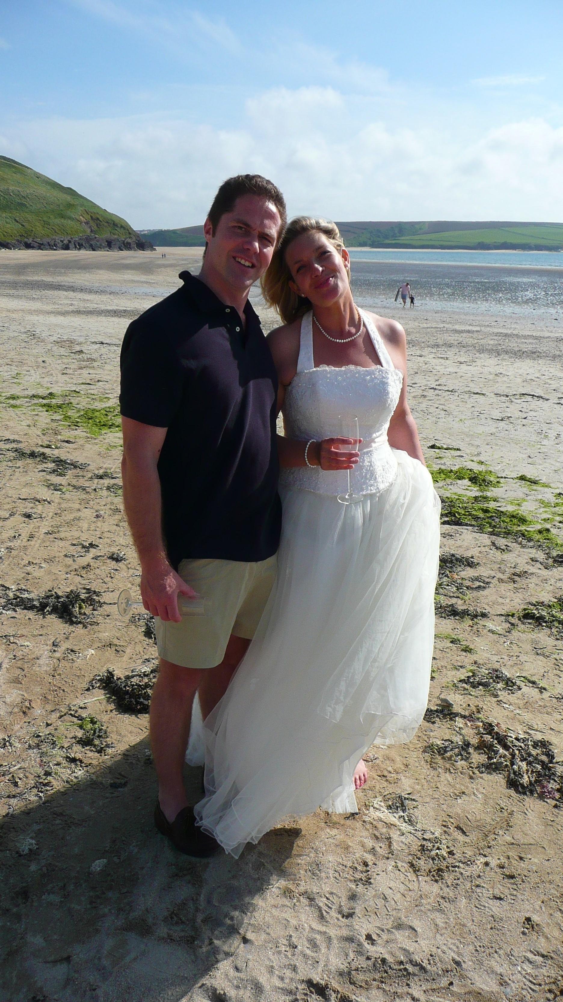 James and Janie Waring on the beach