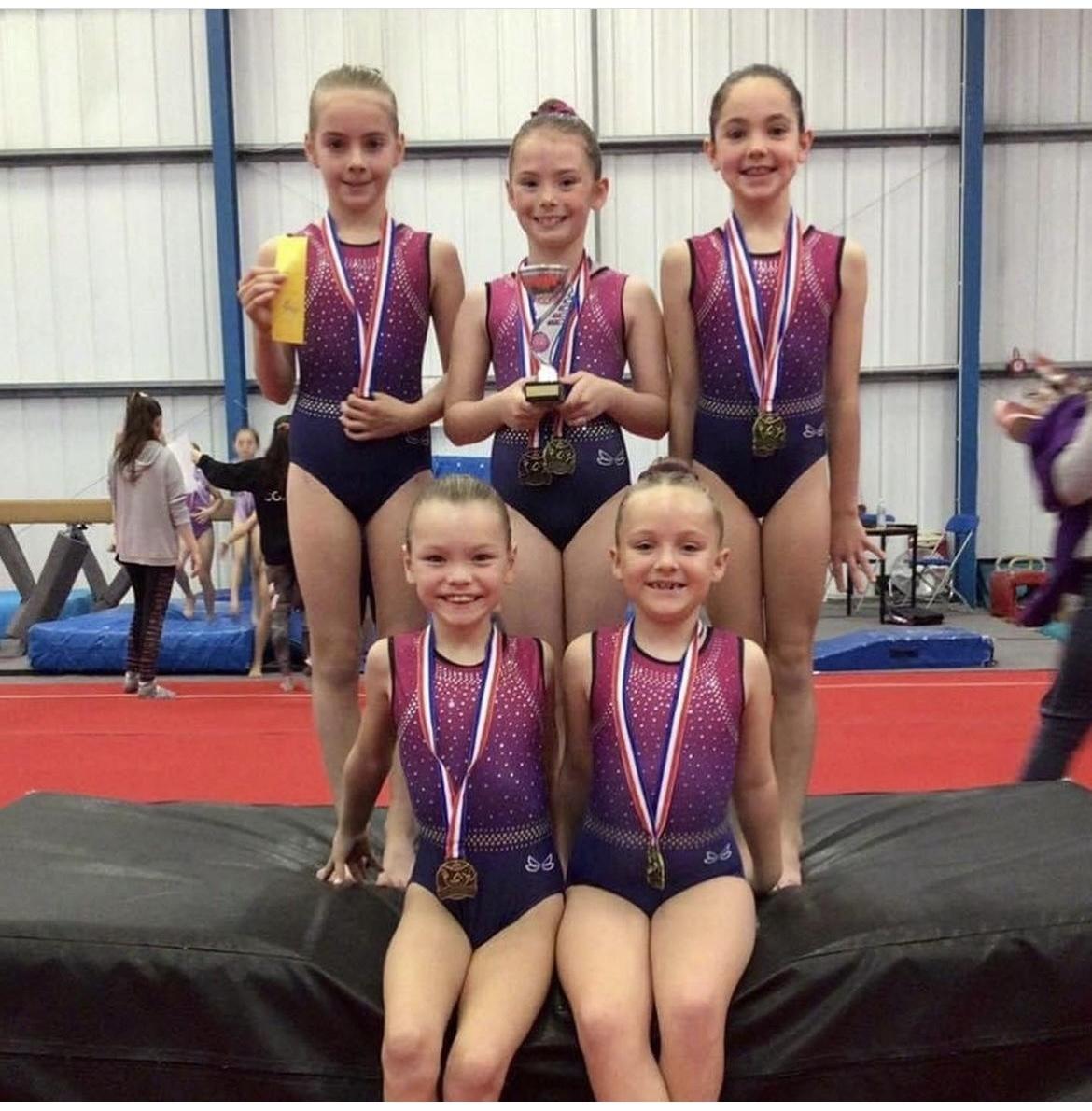The club's under-nine Titanium - Soraya Small, Freya Booth, Lexie Drake, Izzy Baker and Lucy Blakemore