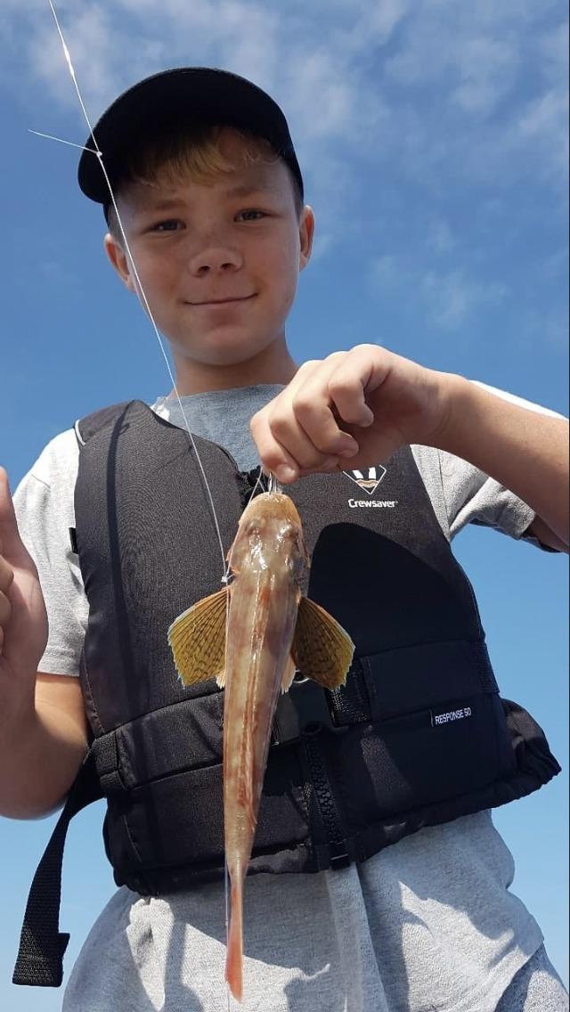 Frank Heather with a Tub Gurnard