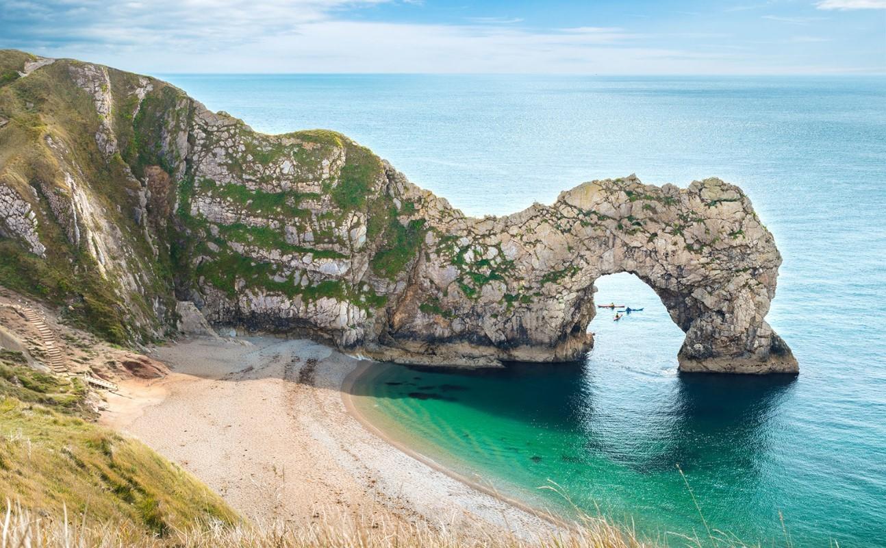 Visit the iconic Durdle Door during the two-day Jurassic Coast Discovery trek