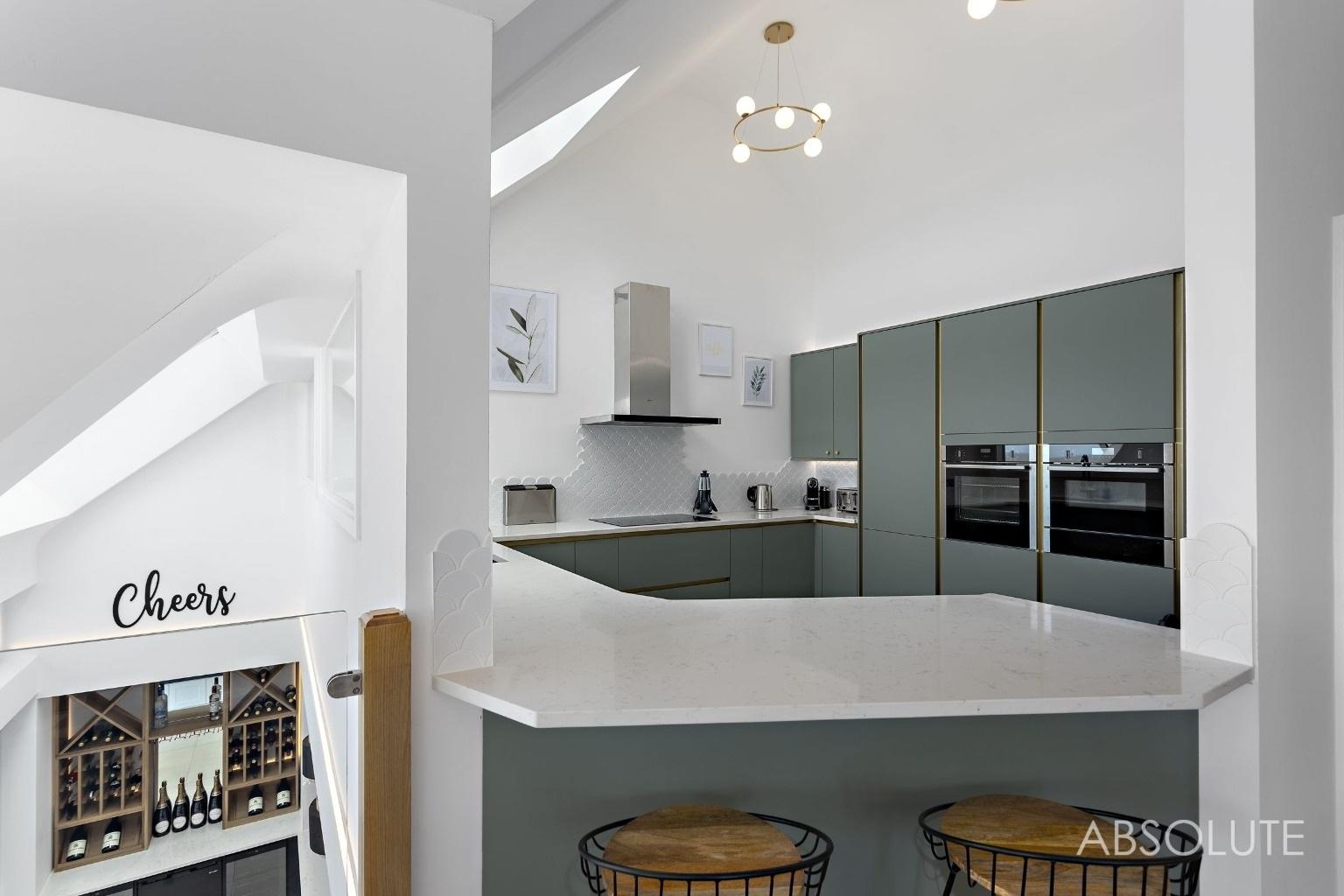The property's high-end kitchen. Credit: Absolute Sales and Lettings