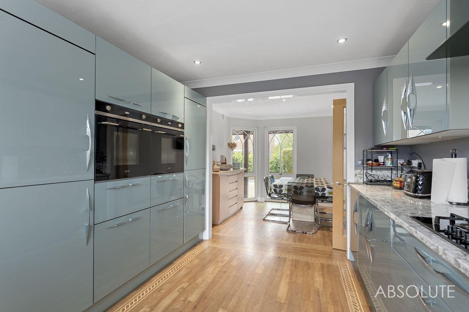 The kitchen features integrated appliances. Credit: Absolute Sales and Lettings