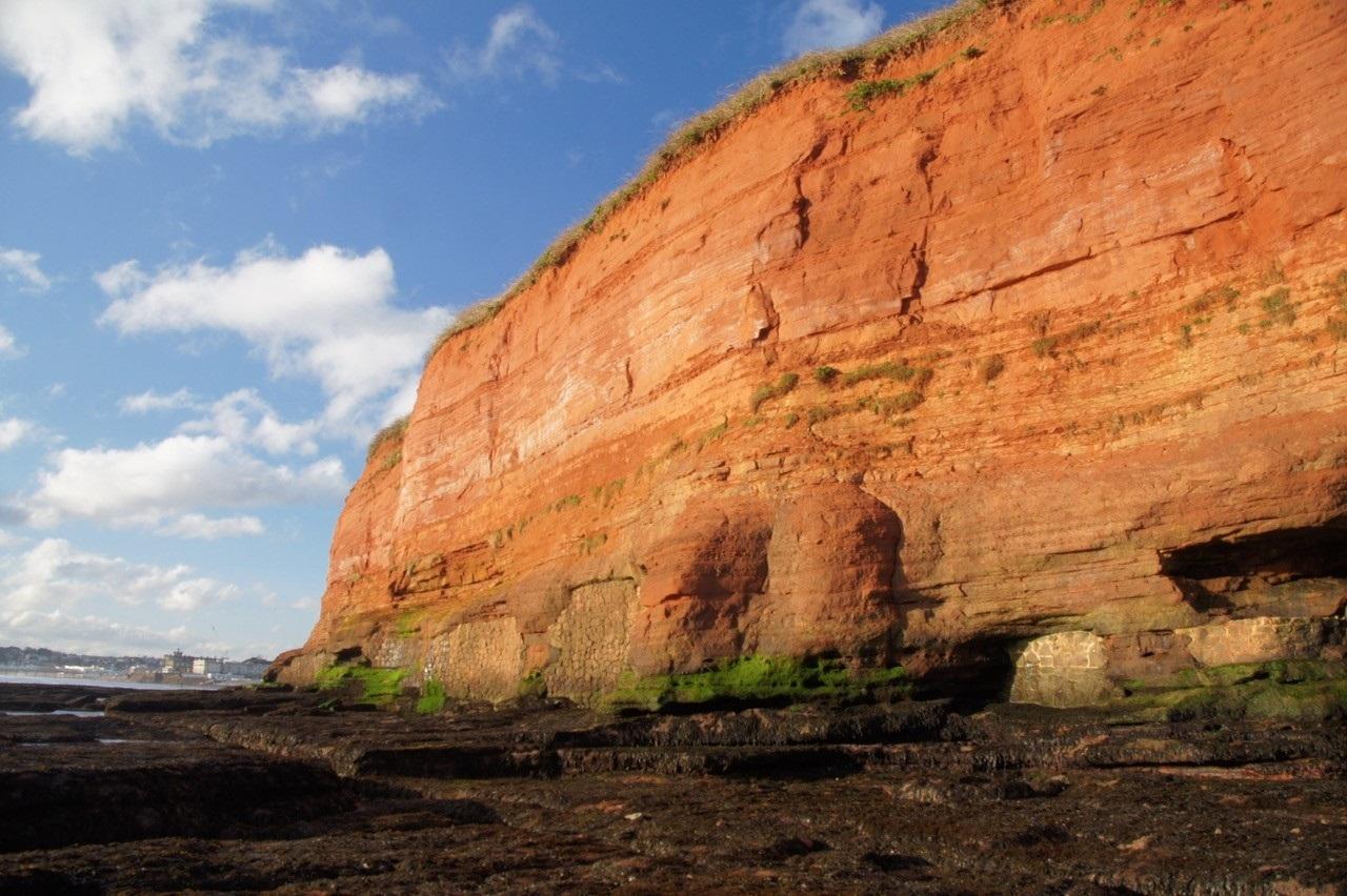 The red cliff at Preston. Credit: Stephen Coombes