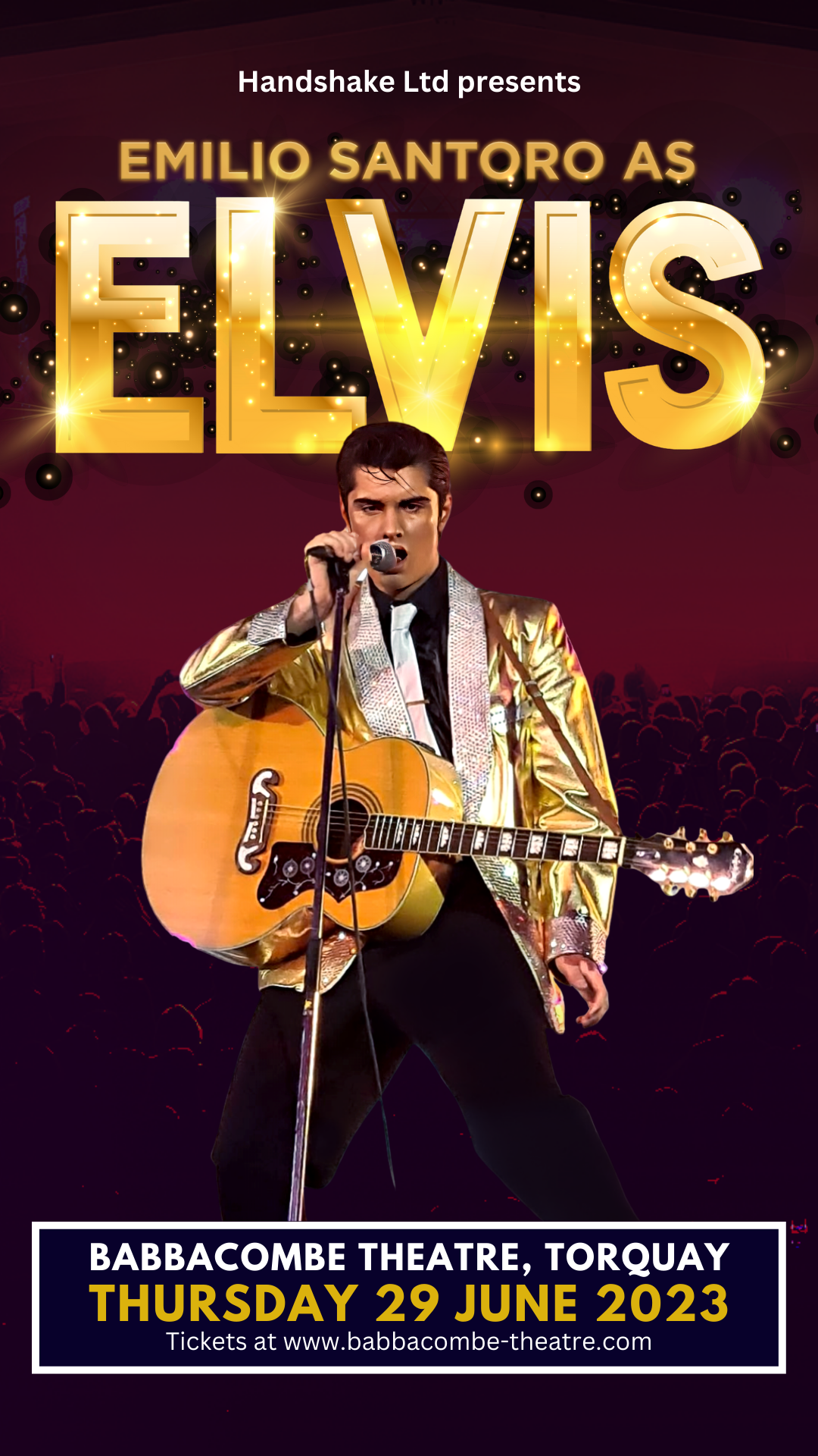 EMILIO SANTORO AS ELVIS AT THE THEATRE Torbay Today