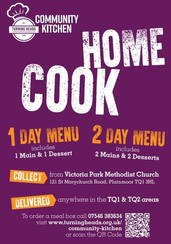 The community kitchen offers a low-cost meal service to cook at home.