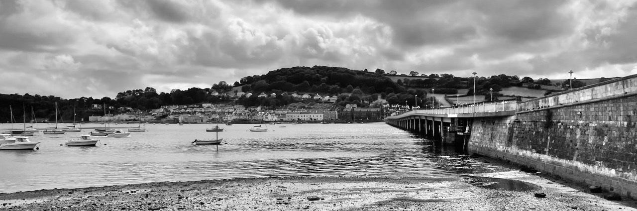 Shaldon bridge in black and white. Credit: Stephen Coombes