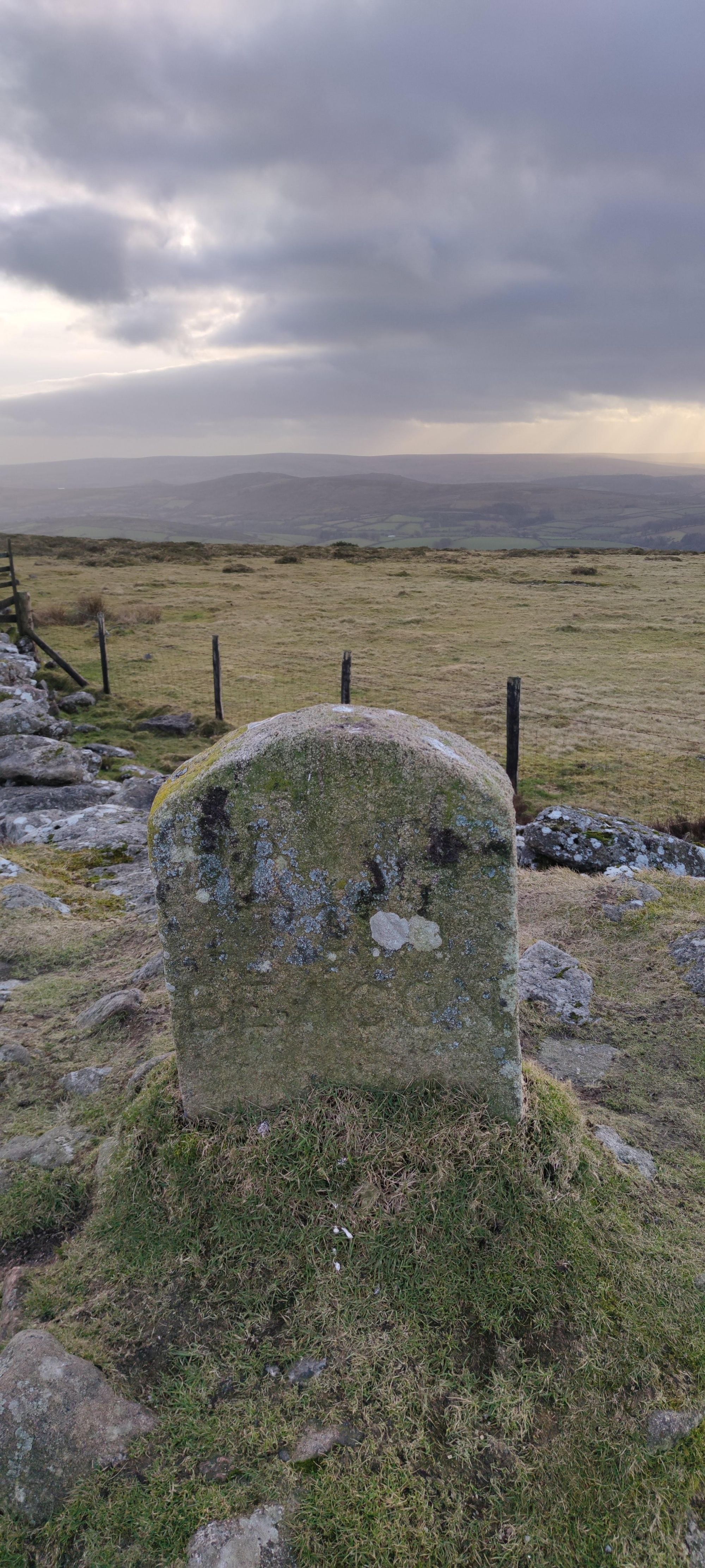 Boundary stone at Hambledon Beacon. Credit: David Phillips
