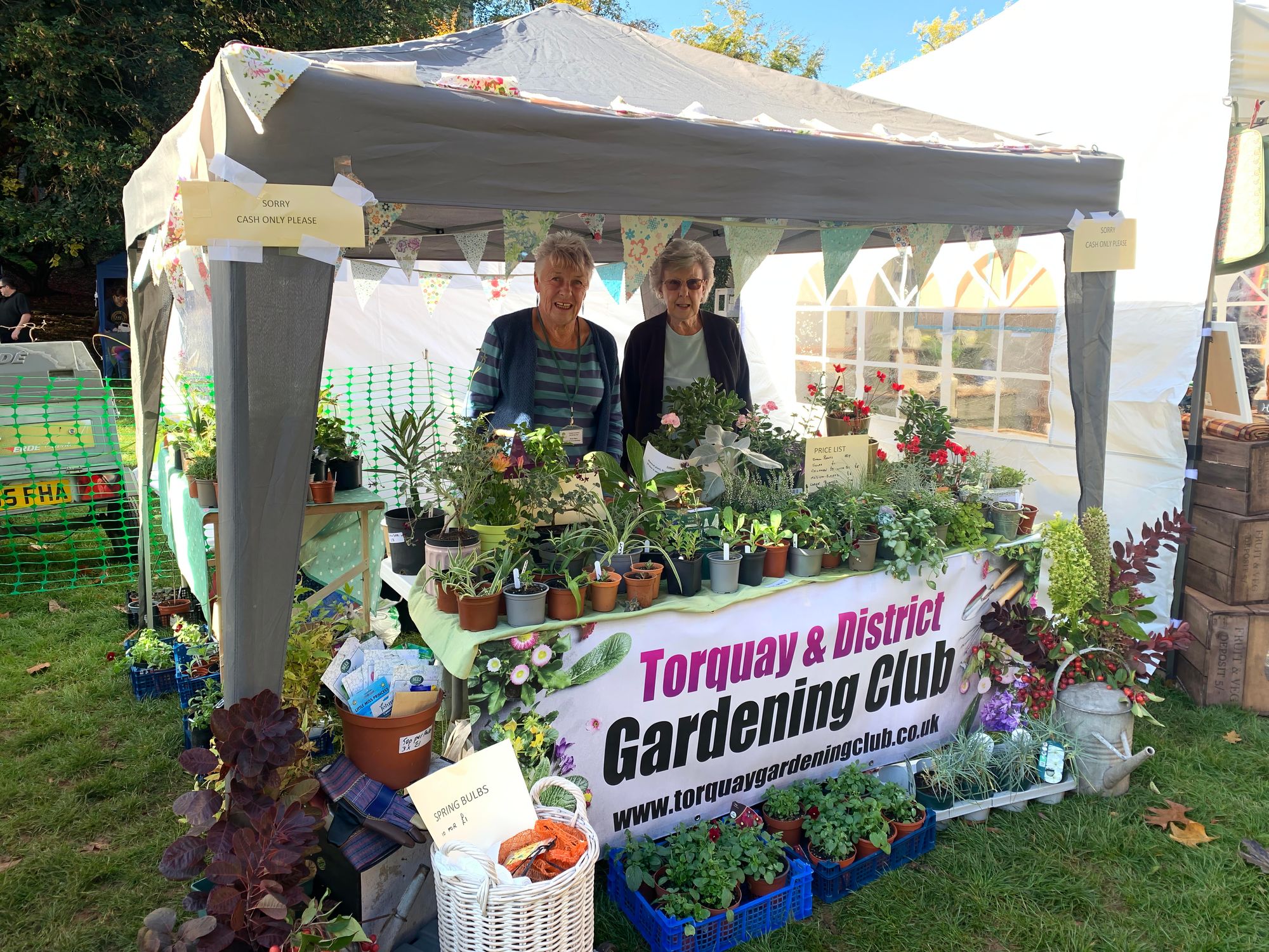 Torquay Gardening Club's Nicky Baker (left) and Rosemary Lee-Russell, current chair at Cockington Apple Day