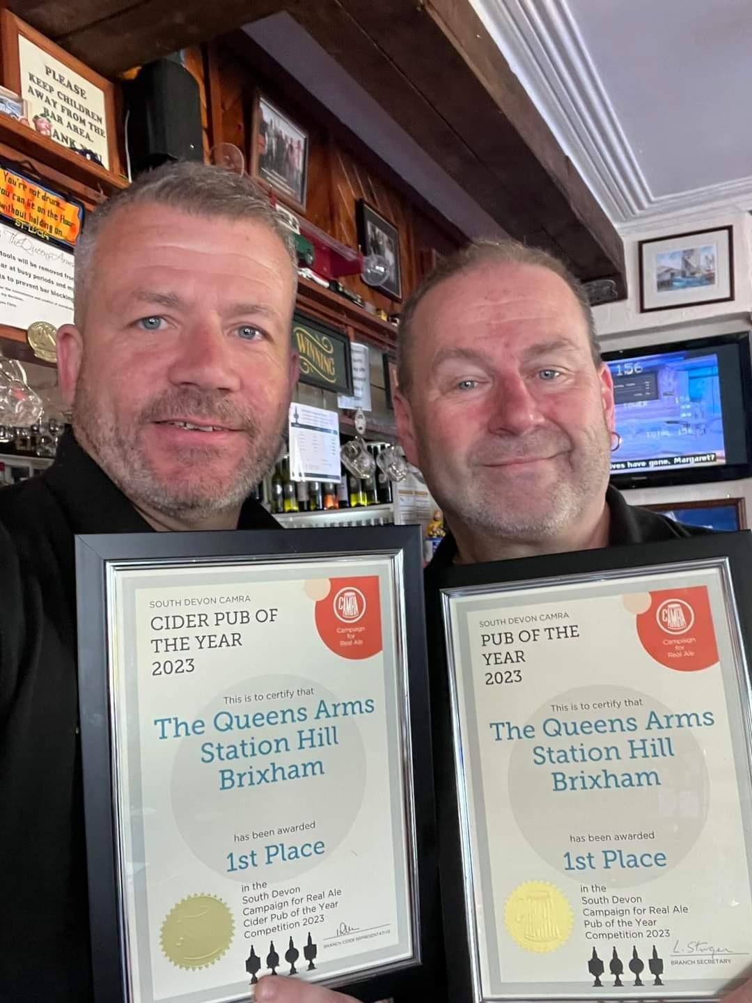 CAMRA's Pub of Year and Cider Pub of Year awards for Brixham landlord