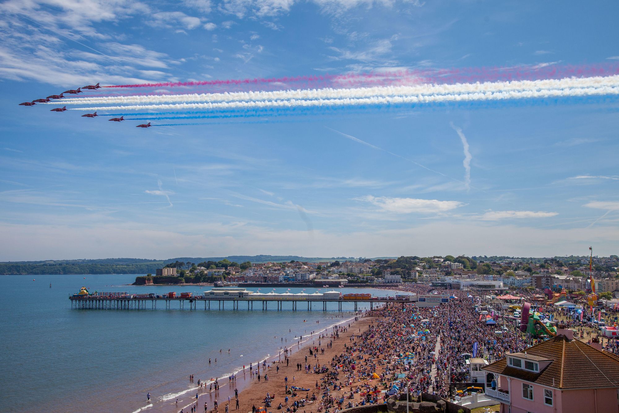 Red Arrows over the Bay