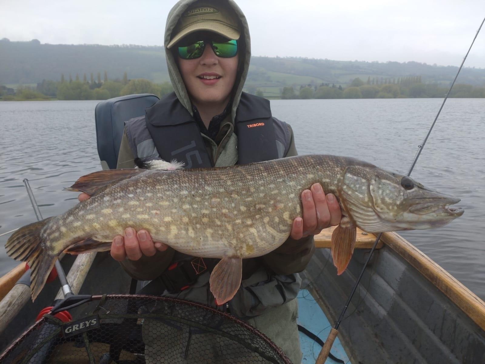 Junior Max Mockridge - 15lbs fly-caught pike
